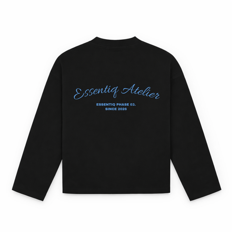 103006 ZWART/BLAUW LONGSLEEVE