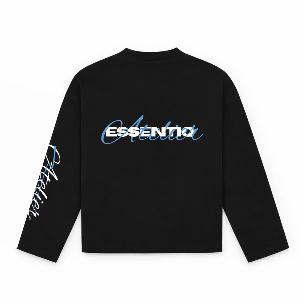 105003 ZWART/BLAUW LONGSLEEVE