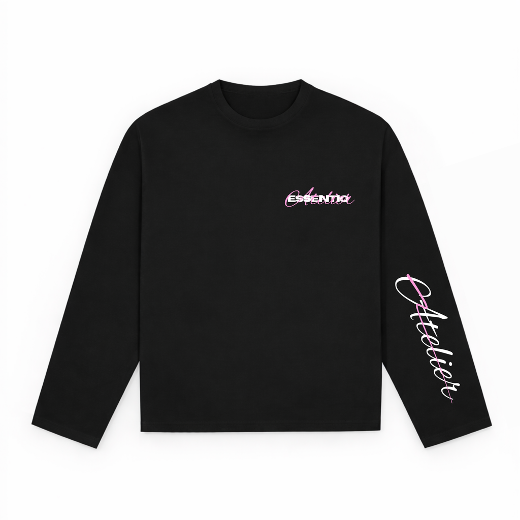 105004 ZWART/ROZE LONGSLEEVE