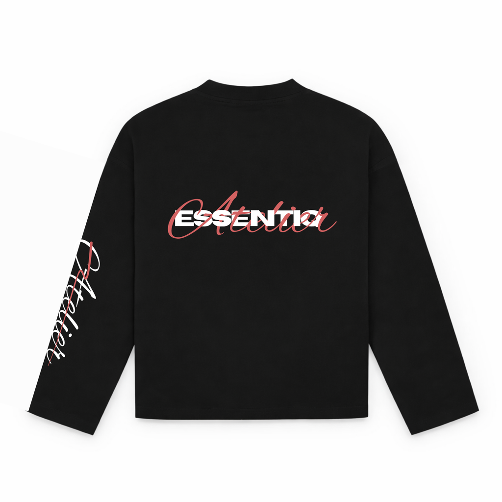 105005 ZWART/ROOD LONGSLEEVE