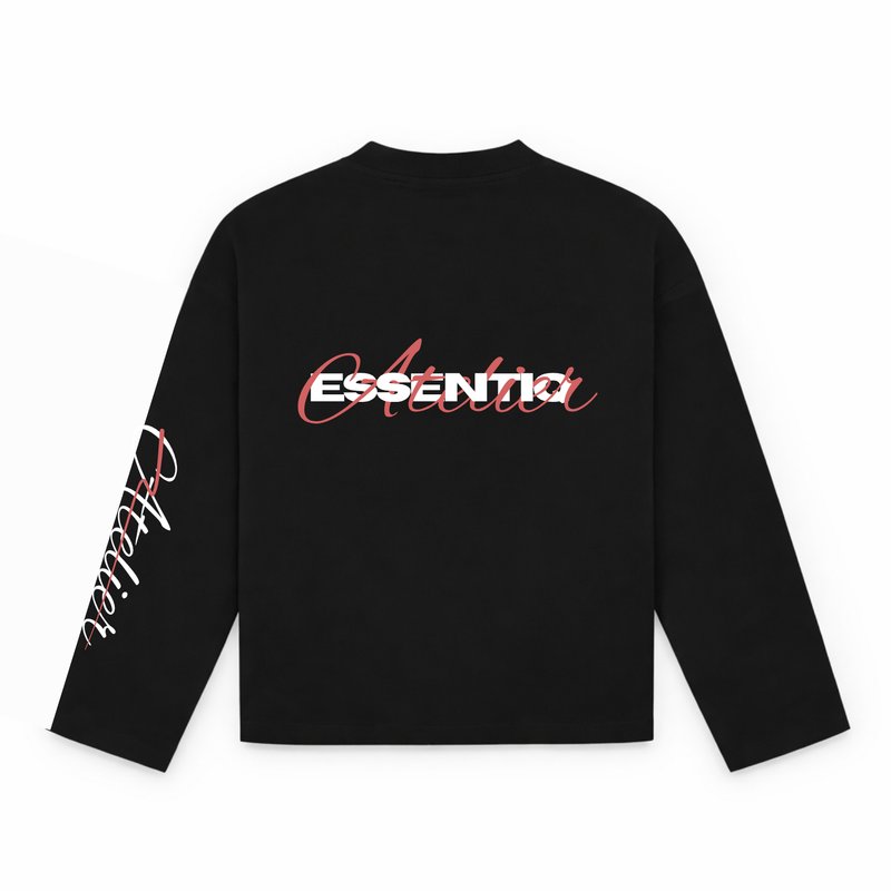 105005 ZWART/ROOD LONGSLEEVE