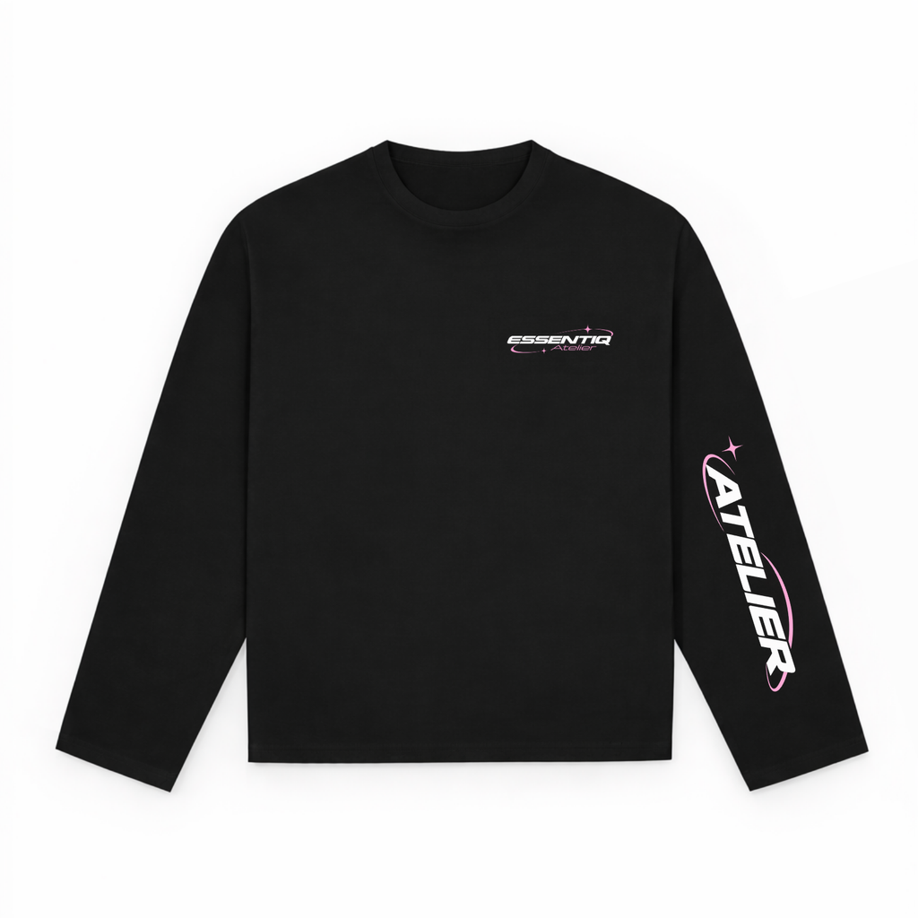105001 ZWART/ROZE LONGSLEEVE