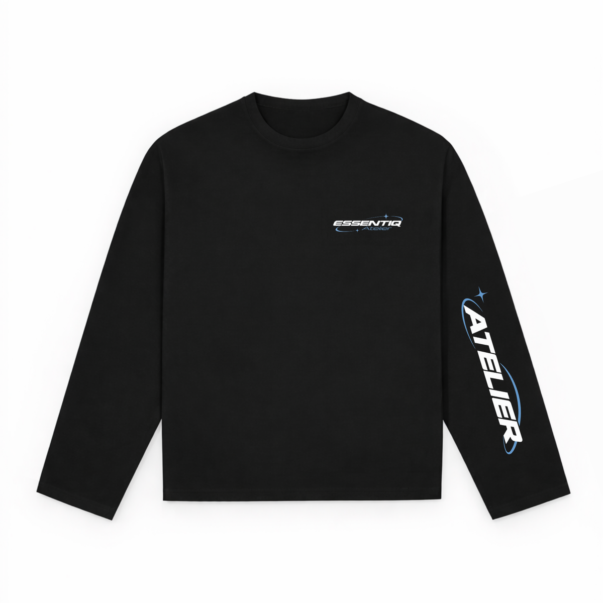 105002 ZWART/BLAUW LONGSLEEVE