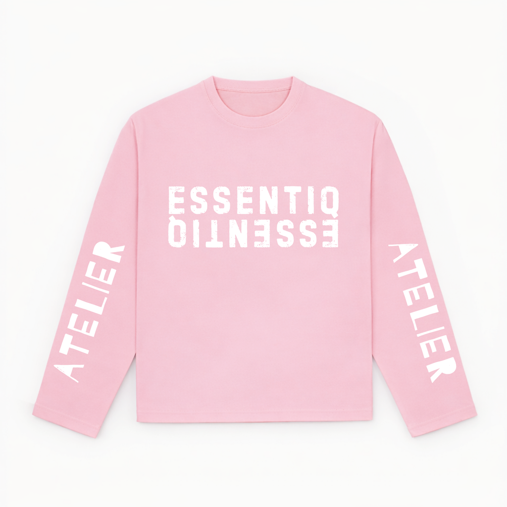 301003 ROZE/WIT LONGSLEEVE