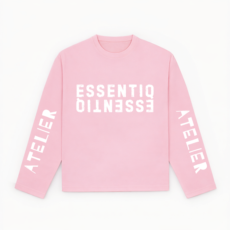 301003 ROZE/WIT LONGSLEEVE