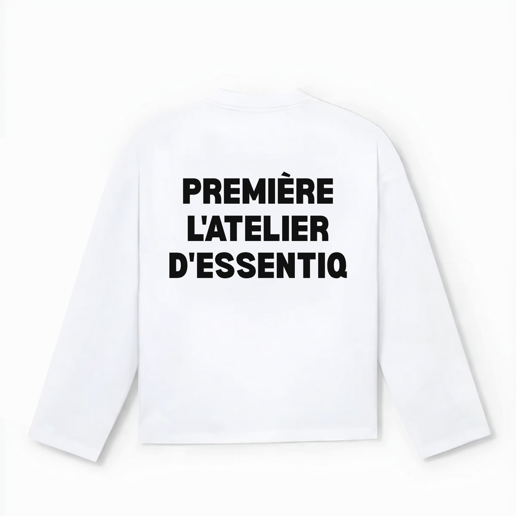 105006 WIT/ZWART LONGSLEEVE