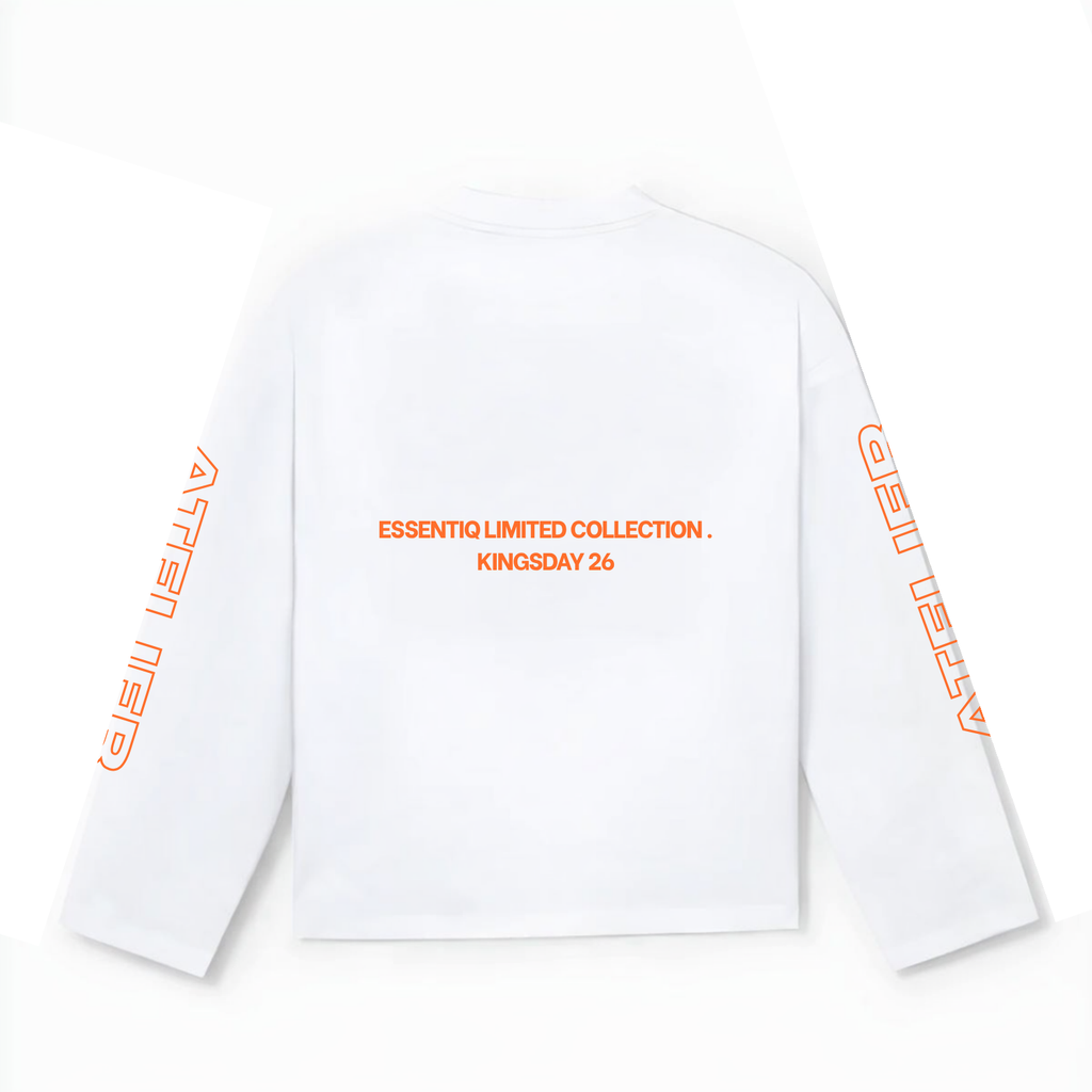 201002 WIT/ORANJE LONGSLEEVE