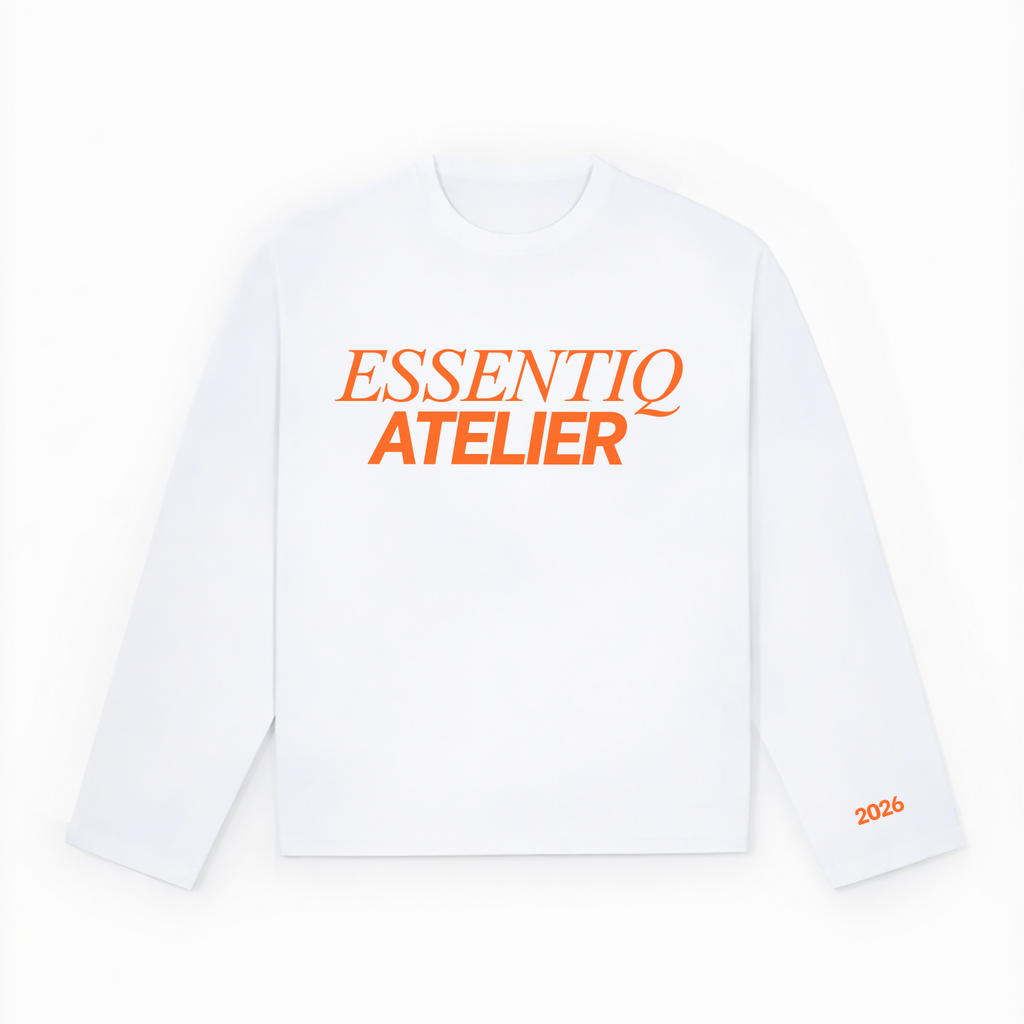 201003 WIT/ORANJE LONGSLEEVE