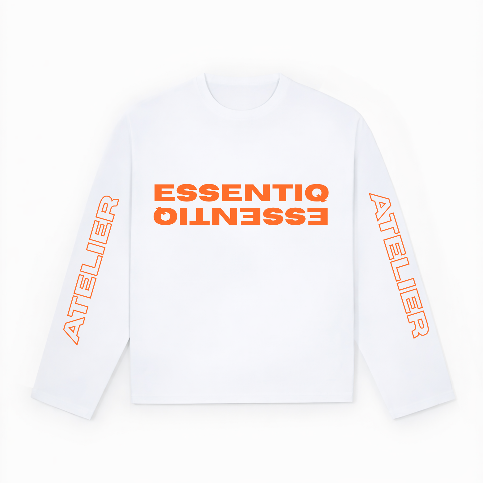 201002 WIT/ORANJE LONGSLEEVE